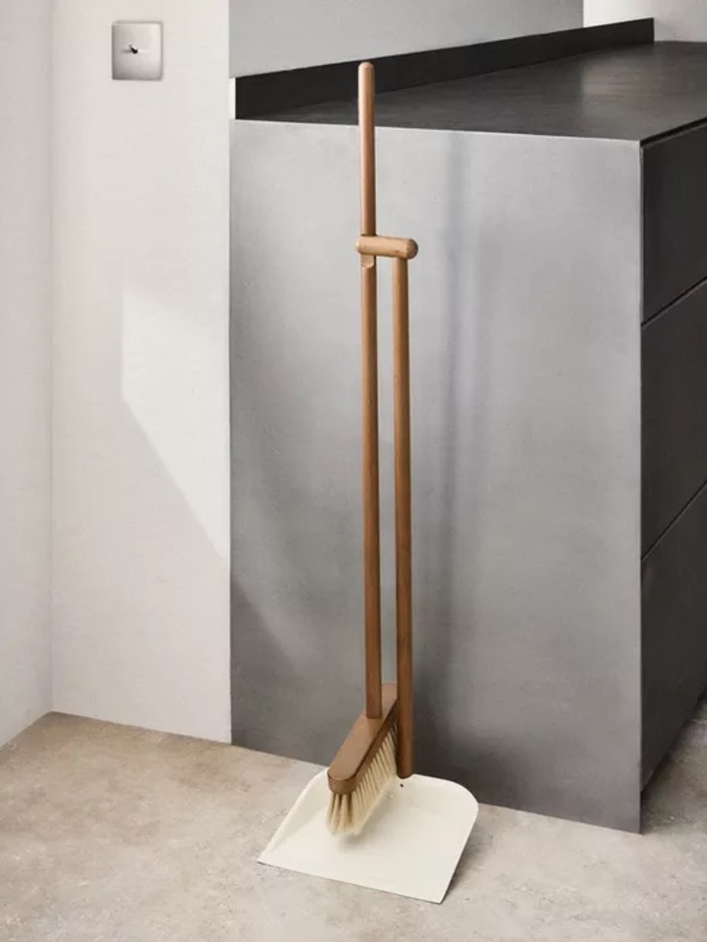 Zara Home Wooden Dustpan and Brush Set